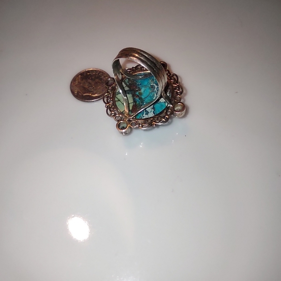 Turquoise style ring. 7 1/2 - Picture 4 of 4